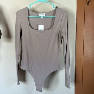 Pink Rose Beige Bodysuit 
New with tag